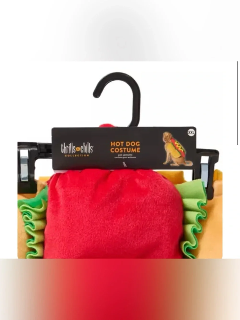 Hot Dog Plush Pet Costume - Yellow, Red & Green